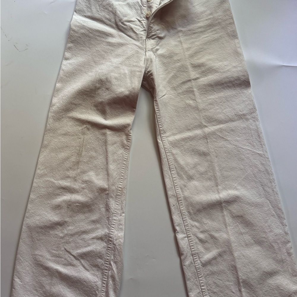 JESSE KAMM - Wide Leg Sailor Pants - White - Size 8 - Picture 2 of 8